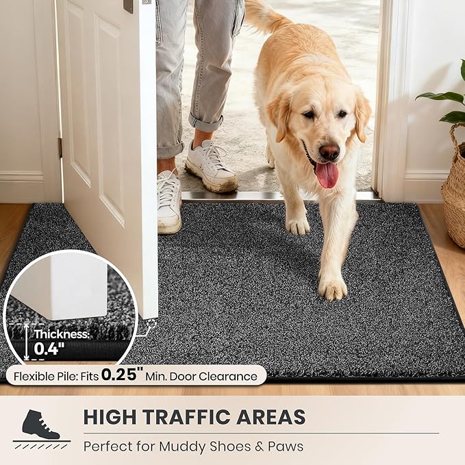 PURRUGS Easy Care Area Rug 6ft x 9ft, Non-Slip Washable Entryway Rug, Stain - Image 6