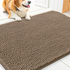 Smiry Dog Door Mat for Muddy Paws 30x20, Absorbent Dirt Trapper, Non-Slip by Smiry