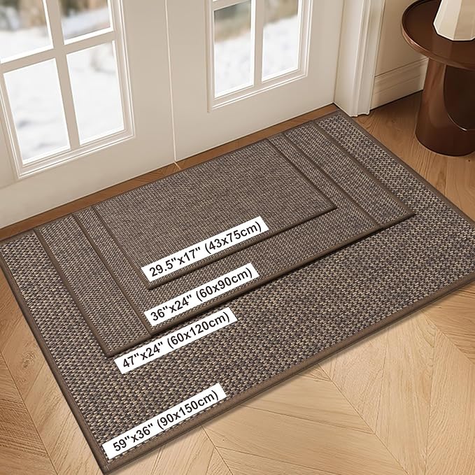 LEKEEPGO Door Mat 36"x59", Non Slip Door Mat Indoor Entrance, Rubber Backing - Image 2