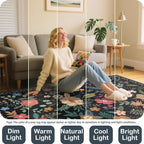 6x9 Area Rug, Floral Rugs for Living Room, Stain-Resistant Washable Bedroom Rug - Image 8