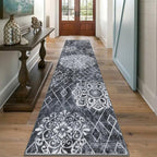 HEBE Hallway Runner Rug 2'8''x12' Washable Vintage Distressed Area Rugs Non - Image 7