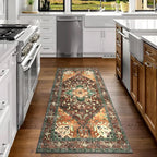 Yamaziot Washable Runner Rug, 3x6 Non-Slip Boho Vintage Hallway Rug - Image 6