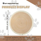 Cat Rug, Cat Scratch Rug, 39 in Washable Boho Braided Circle Rug, Soft and - Image 2