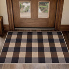 Tangsoo Checkered Easy Jute Rug, 2x3 Washable Ultra Thin Rug - Image 2