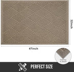 HIYARD Sturdy Front Door Mat, Absorbent Muddy Dirt Resist Welcome Door Mats - Image 2