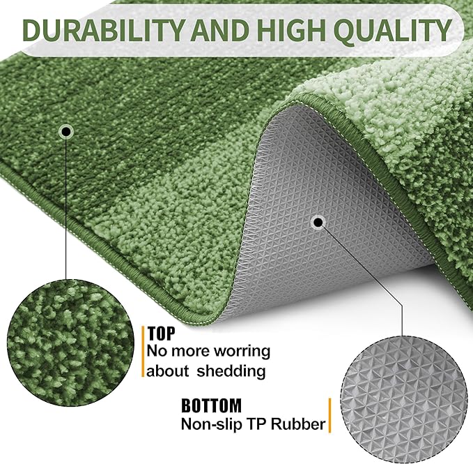 Kitinjoy Indoor Outdoor Door Mat, 47x24 Non-Slip Absorbent Dirt Trapper - Image 3