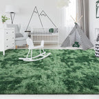 FlyDOIT Large Area Rugs for Living Room, 4x6 Feet Tie-Dyed Green Shaggy Rug - Image 4