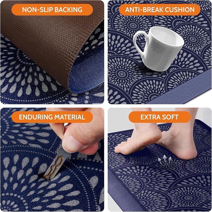 Mattitude 4/5 Inch Kitchen Mat, 20x46in Heavy Duty Ergonomic Comfort Foam - Image 4