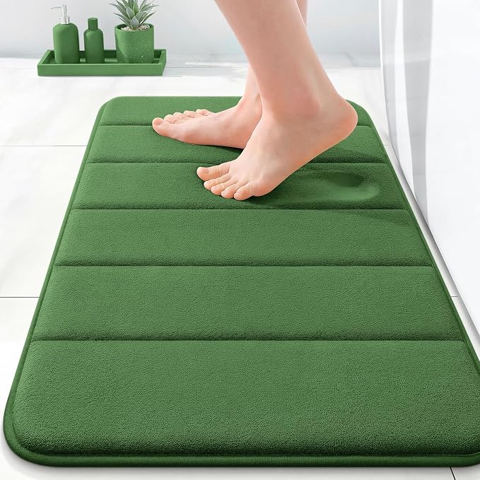 OLANLY Memory Foam Bath Mat 35x16, Super Soft Absorbent Bathroom Rugs, Quick Dry by OLANLY