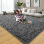 qulint Living Room Area Rug 8x10, Soft Fluffy Large Rug - Image 7