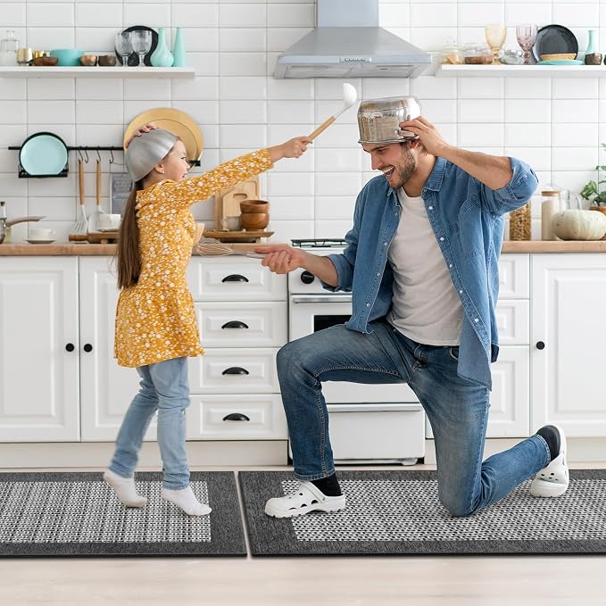 StepRite Kitchen Mats for Floor, Non-Slip Kitchen Rugs Set of 2 PCS, Super - Image 6