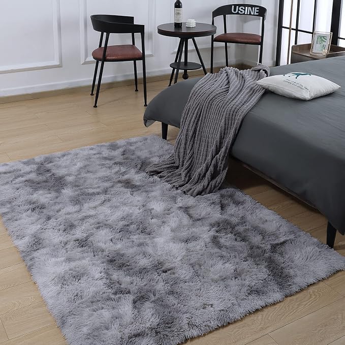 AROGAN Soft Rainbow Area Rugs for Girls Room 4x6 Feet, Fluffy Girls Bedroom Rugs - Image 4