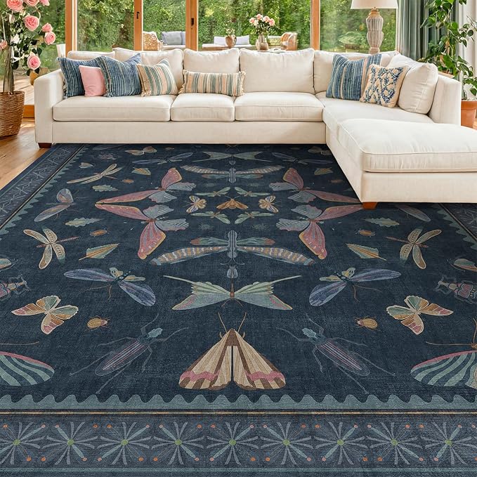 8x10 Large Farmhouse Rugs for Living Room by HazoHaus