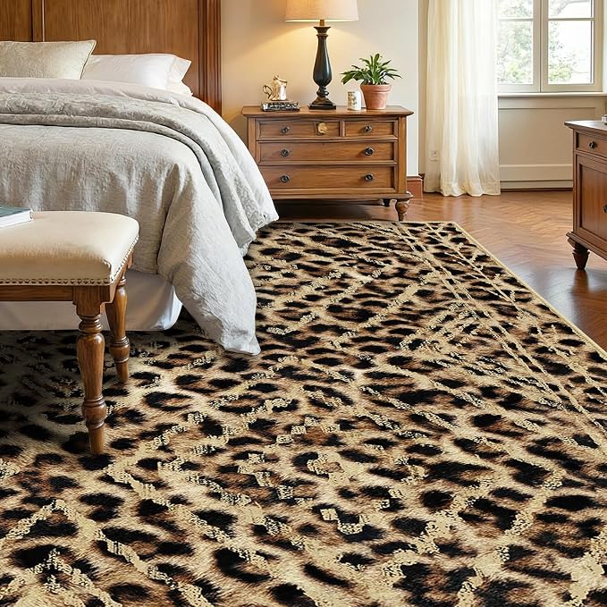 BESTSWEETIE Area Rug 8x10 Rug Machine Washable Non-Slip Low Pile Print Pattern - Image 9