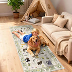 2x8 Washable Rug Runner, Non Slip Low Pile Hallway Cat Runner Rug, Stain - Image 5