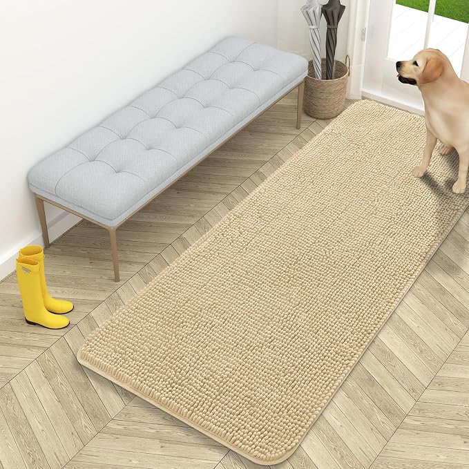 OLANLY Dog Door Mat for Muddy Paws 59x24, Absorbs Moisture and Dirt, Absorbent by OLANLY