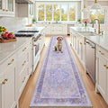 RELEANY Area Rugs Runner 2'x10' Washable Non-Slip, Floral Vintage Distress by RELEANY