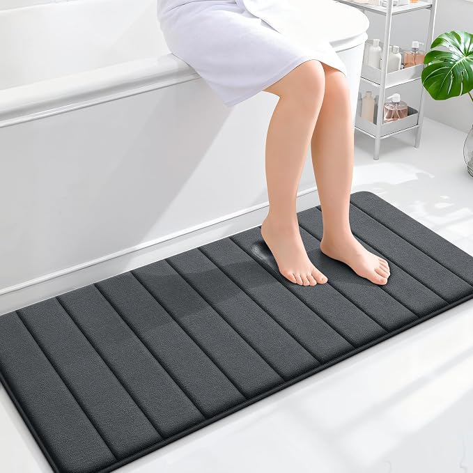 OLANLY Memory Foam Long Bathroom Rugs Runner 47x20, Super Soft Absorbent Bath by OLANLY
