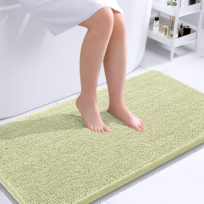 OLANLY Large Bathroom Rugs 40x24, Extra Soft Absorbent Chenille Bath Rugs by OLANLY