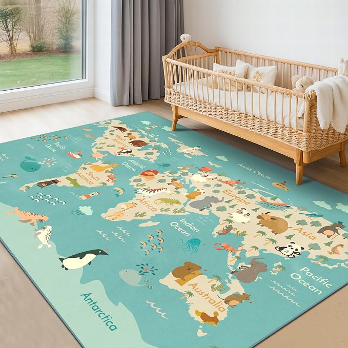 Washable Kids Playroom Rug – 5x7 Play Rug - Image 9