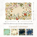 Rugflix Scalloped Floral Rug for Entryway, 2x3 Washable Non-Slip Kitchen Area - Image 2