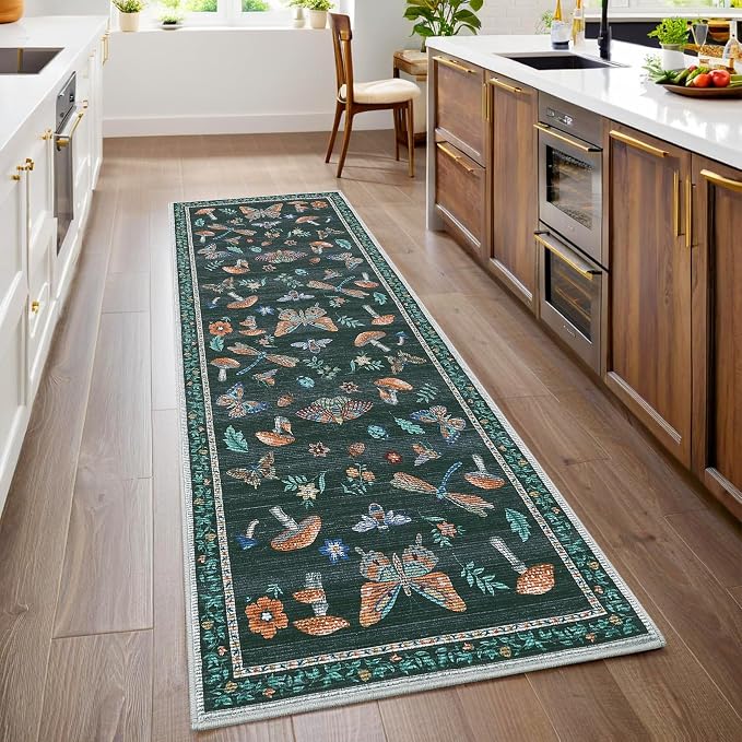 ROYHOME Mushroom Insect Rug 2x6 Runners by ROYHOME