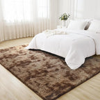 Litanika 9x12 Shag Area Rug for Living Room Bedroom, Tie-Dyed Brown High Pile - Image 2