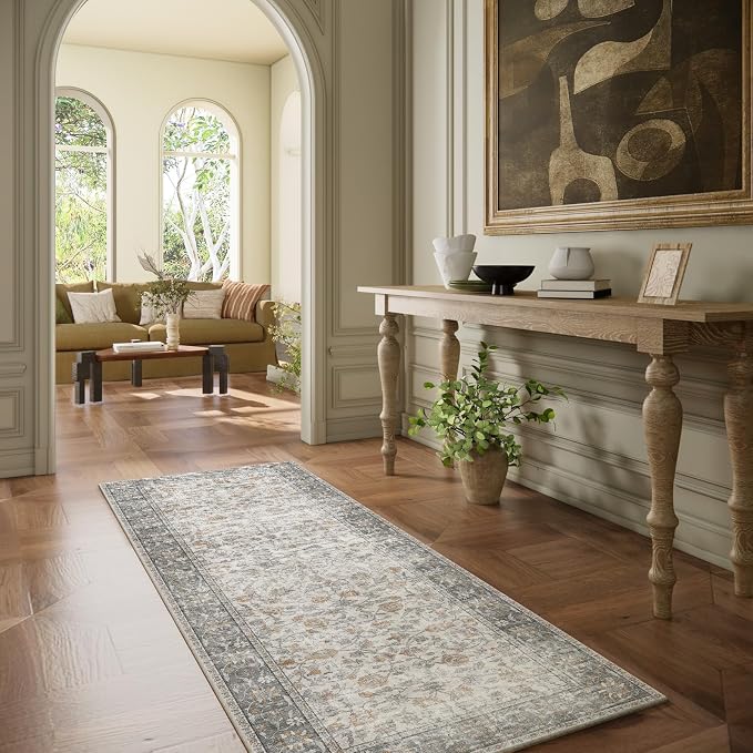Washable Kitchen Rug Runners for Hallways: 2'x6' Bedroom Rug Non Slip Low-Pile - Image 5