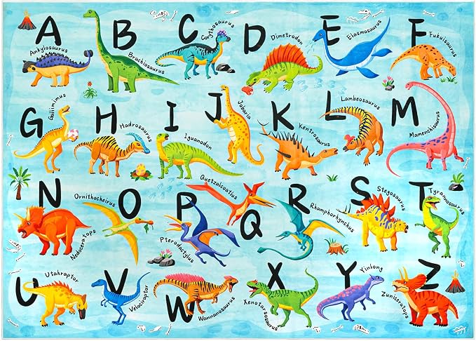 5x7 ABC Classroom Rug for Kids Playroom, Alphabet Rug - Image 4