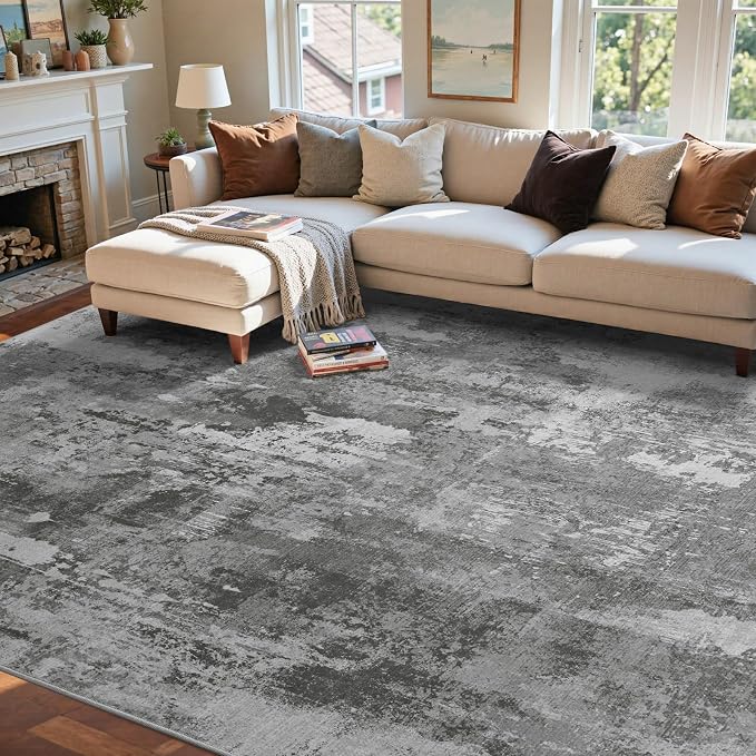 5x7 Ft Area Rugs for Living Room, Soft Non-Slip Washable Rugs Modern Abstract - Image 3