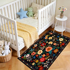 RELEANY Floral 2x4 Area Rugs Washable Print Boho Cute Carpet Non Slip Flower - Image 2