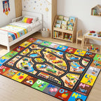 Construction Site Play Rug for Kids, Car Play Mat - Image 4