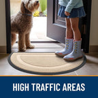 OLANLY Half Circle Door Mat Indoor Outdoor Entrance Welcome, Waterproof - Image 7
