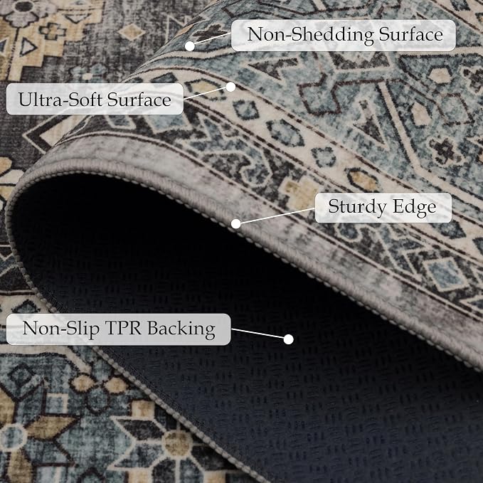 Ruaruarug Washable Area Rug 4x6 - Image 2