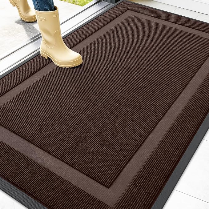 OLANLY Front Door Mat Indoor Outdoor Entrance, Waterproof All-Season, by OLANLY