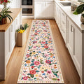 RELEANY Floral 2x8 Area Rugs Washable Print Boho Cute Carpet Non Slip Flower by RELEANY