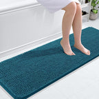 OLANLY Bathroom Runner Rugs 59x20, Soft Absorbent Chenille Bath Rugs, Rubber by OLANLY