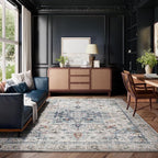 10x14 Area Rugs for Living Room: Washable Bedroom Rug Boho Vintage Rugs Stain - Image 7
