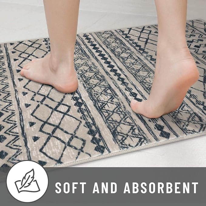 KUTA 3x5 Rugs for Entryway Boho Area Rug for Living Room, Moroccan Brown Black - Image 7