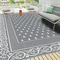 Pauwer Waterproof Outdoor Rug 9x12, Reversible Plastic Straw Patio Camping Rug by Pauwer