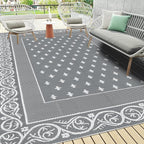 Pauwer Waterproof Outdoor Rug 9x12, Reversible Plastic Straw Patio Camping Rug by Pauwer