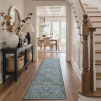 GENIMO Floral Washable Runner Rug 2’6” x 8’, Non-Slip Long Hallway Carpet - Image 2