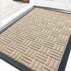 OLANLY Front Door Mat Outside Entrance 33x21, Heavy Duty Sturdy Natural Rubber by OLANLY