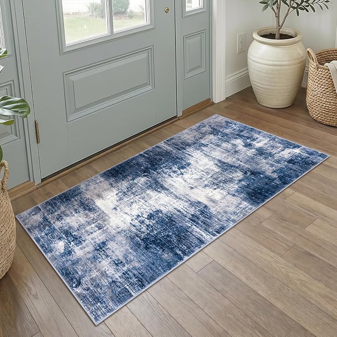 IOHOUZE Abstract Runner Rug 2x4 Ft Entryway Rugs Washable Door Mat Indoor by iOhouze