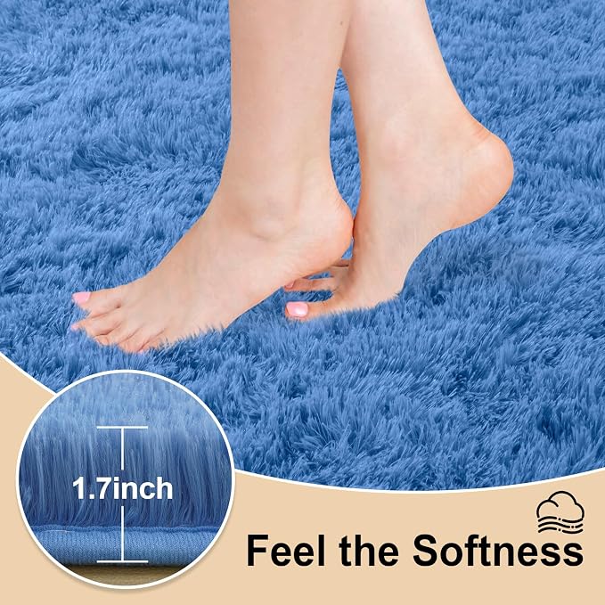 Mugorn 3x5 Rugs for Bedroom, Soft Shag Kids Rug Small Carpet - Image 4