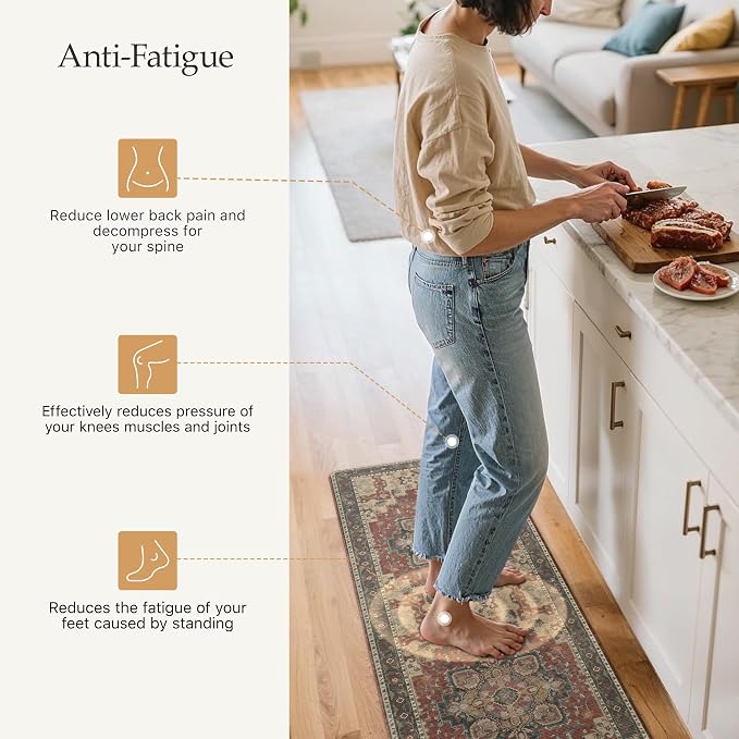 GENIMO Kitchen Mats for Floor, Washable Anti Fatigue Mat for Cushioned - Image 3