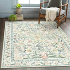 Wonnitar Boho Floral Washable Rugs 5x7, Soft Area Rugs - Image 4
