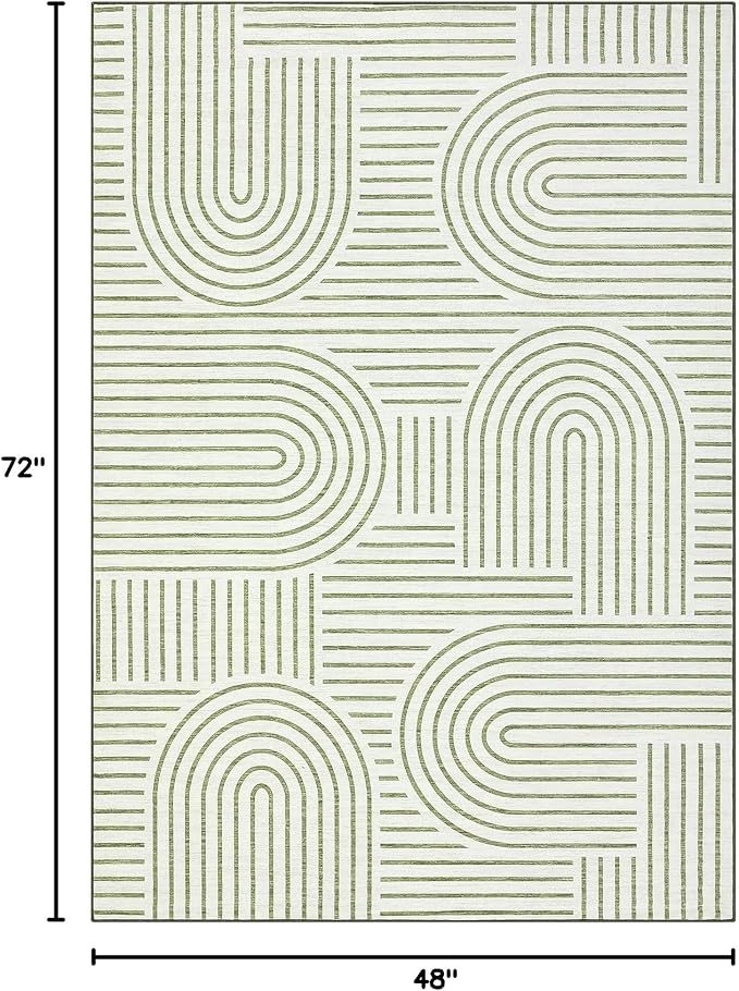 ROYHOME Washable Rug 4x6 Area Rugs - Image 2