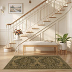 RELEANY Area Rugs Runner 2'6"x5' Washable Non-Slip, Floral Vintage Distress - Image 2
