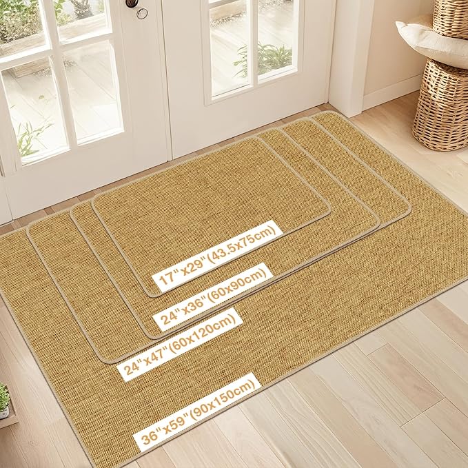 LEKEEPGO Ultra Thin Indoor Door Mat 17"x29", Low-Profile Door Mat Indoor - Image 2